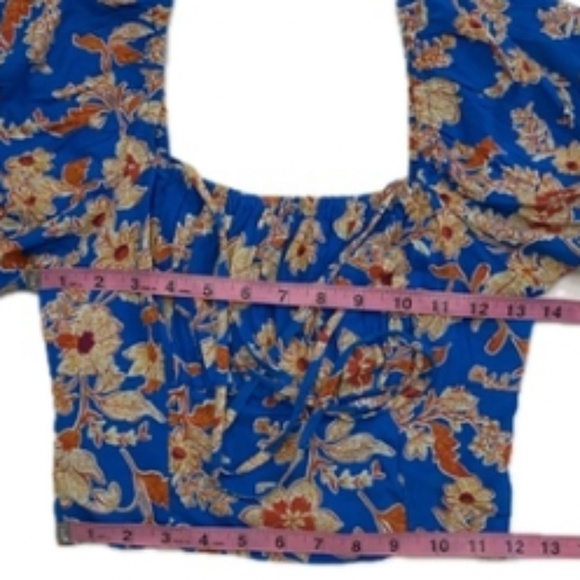 Jessica Simpson SET: Irin Top/Jildie Skirt, Southern Beauties Blue/Orange XS NWT - Picture 10 of 16